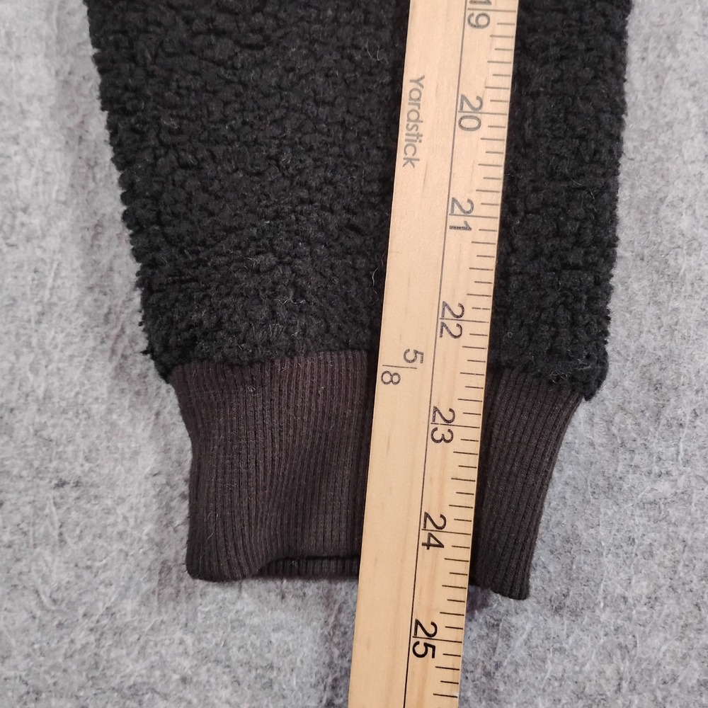 Outdoor Voices MegaFleece Wool Snap Jacket Womens Small Black Mock Neck - Picture 7 of 9